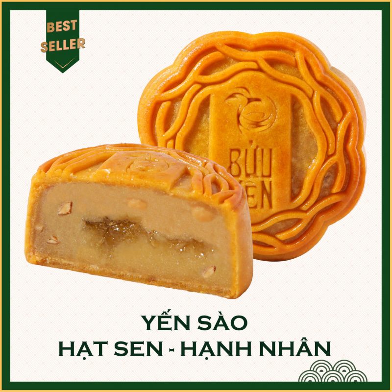 bánh trung thu yến sào hạt sen hạnh nhân
