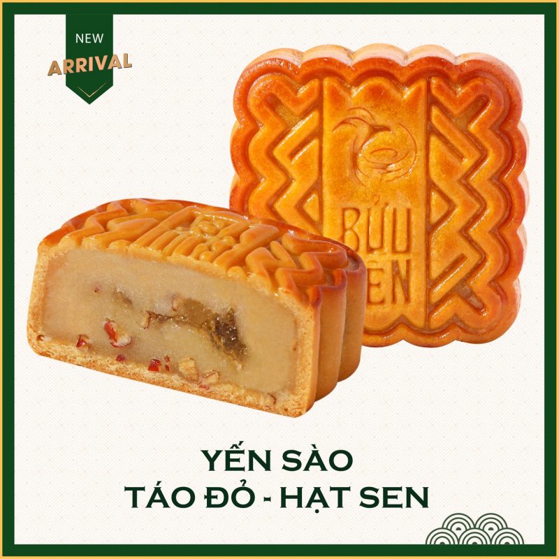 Bánh trung thu yến sào táo đỏ hạt sen