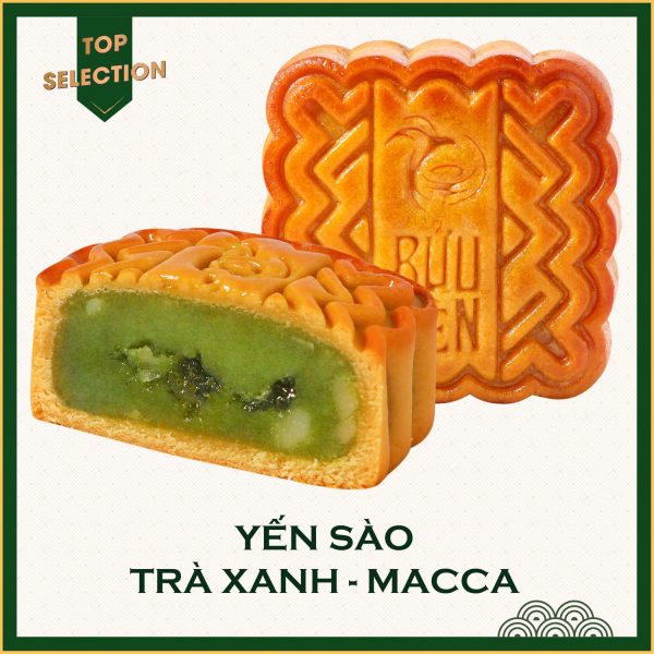 Bánh trung thu yến sào trà xanh macca