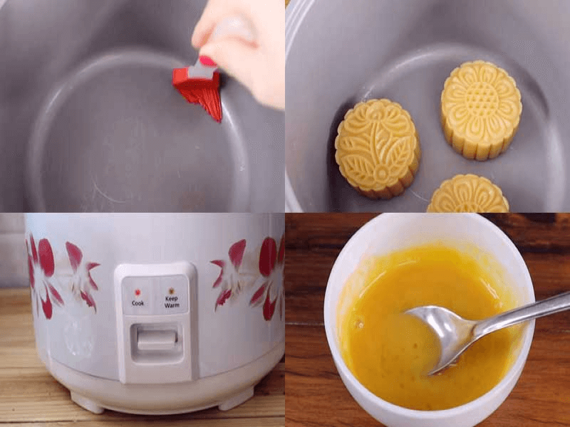 Nướng bánh trung thu bằng nồi cơm điện
