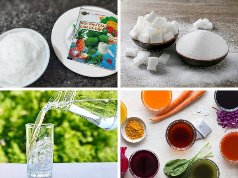 Nguyên liệu làm bánh trung thu rau câu
