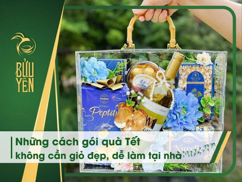 cách gói quà tết không cần giỏ