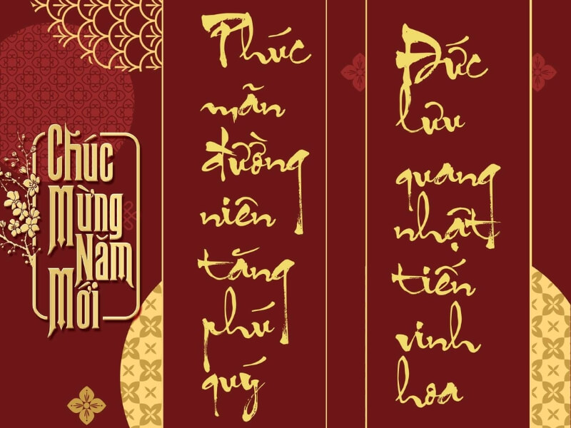 Câu đối đỏ chúc Tết