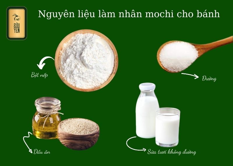 Quán ăn, ẩm thực: Cách làm bánh trung thu Đài Loan trứng chảy thơm ngon, lạ miện Nguyen-lieu-lam-nhan-mochi