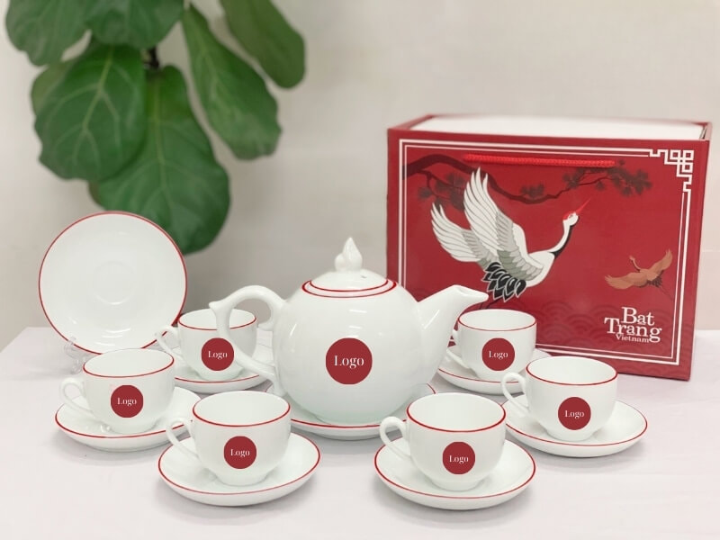 Bộ ấm trà in logo doanh nghiệp