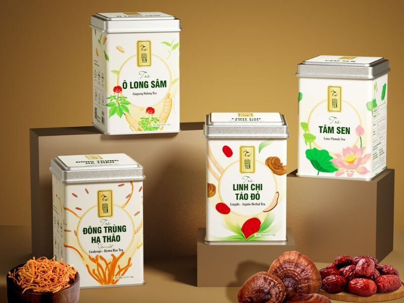 Hộp trà biếu Tết