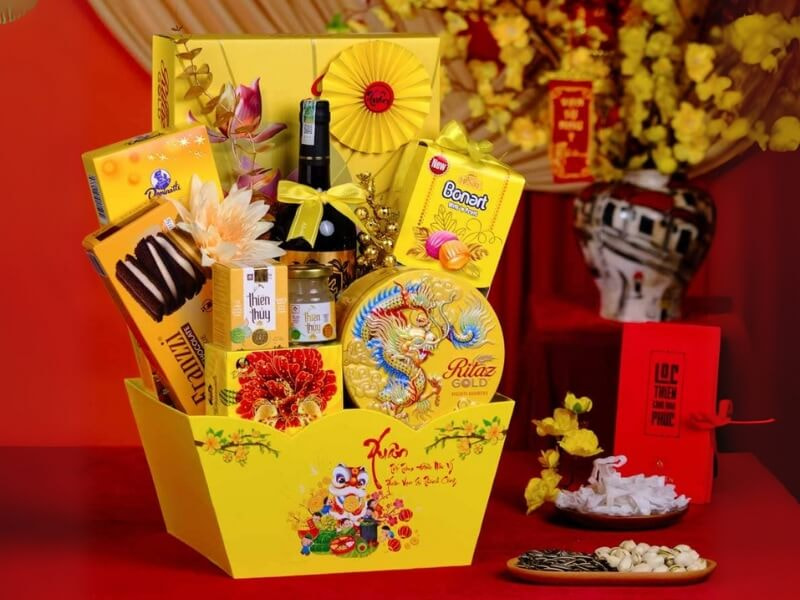 thành phần giỏ quà Tết