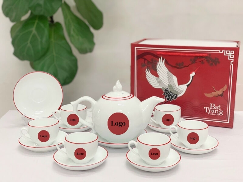 Bộ ấm trà in logo 
