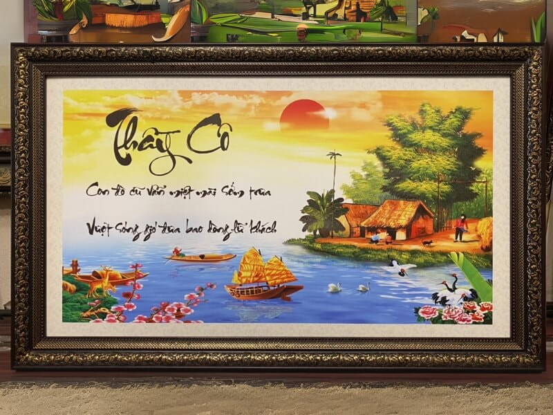 Tranh thư pháp tặng thầy cô