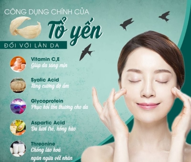 Tác dụng của yến sào đối với làn da người phụ nữ