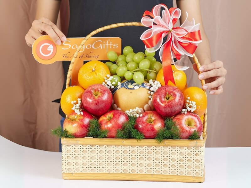 Giỏ quà Tết hoa quả 400k