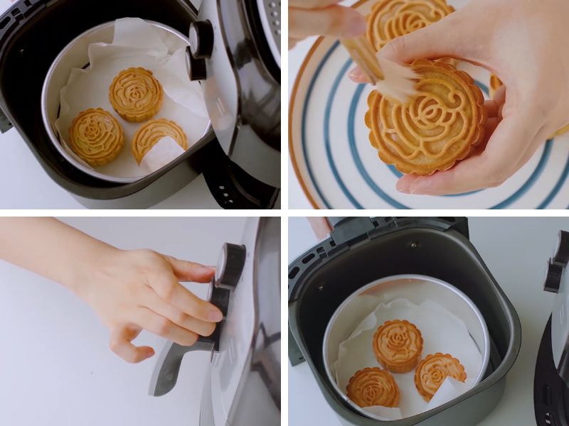 Cách nướng bánh trung thu bằng nồi chiên không dầu