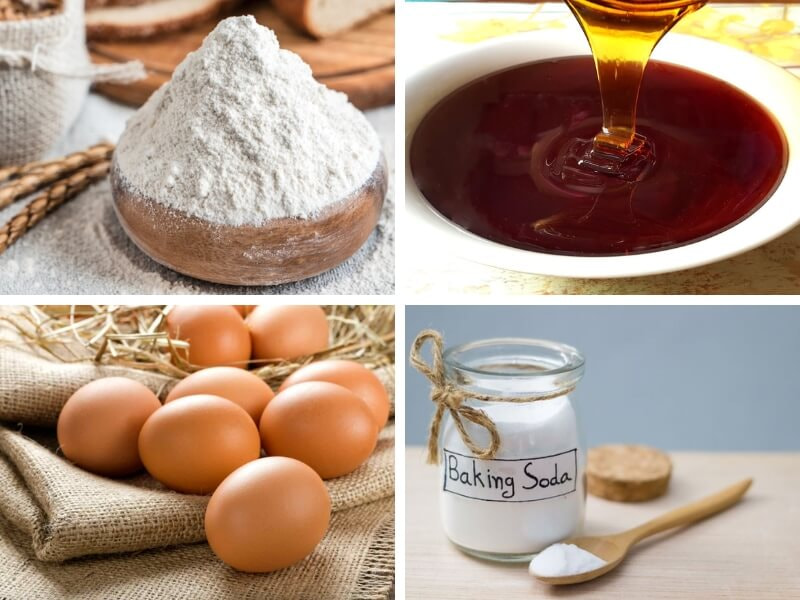 Nguyên liệu làm vỏ bánh trung thu bằng nồi chiên không dầu
