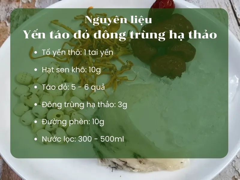 5 Công thức làm yến chưng táo đỏ thơm ngon, bổ dưỡng