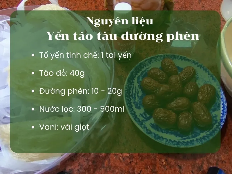 5 Công thức làm yến chưng táo đỏ thơm ngon, bổ dưỡng