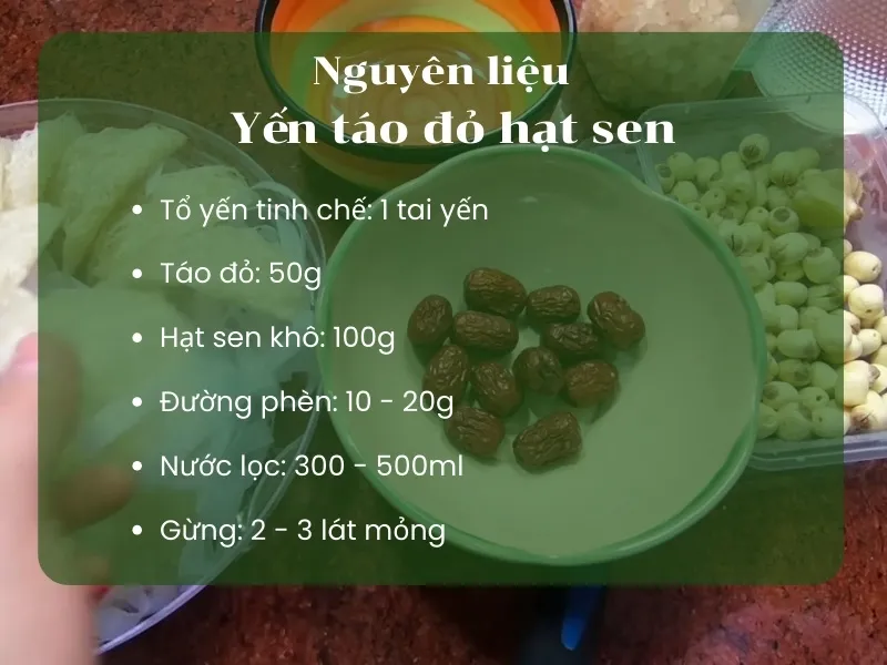 5 Công thức làm yến chưng táo đỏ thơm ngon, bổ dưỡng