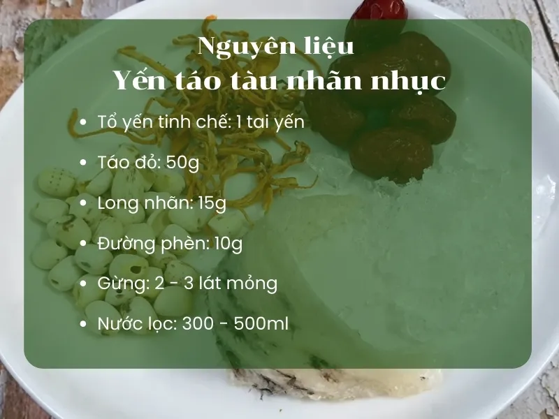 5 Công thức làm yến chưng táo đỏ thơm ngon, bổ dưỡng