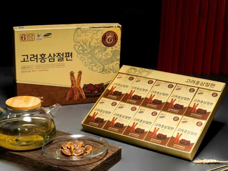set quà hồng sâm lát tẩm mật ong