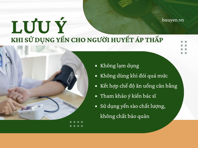 lưu ý khi ăn yến sào cho người huyết áp thấp