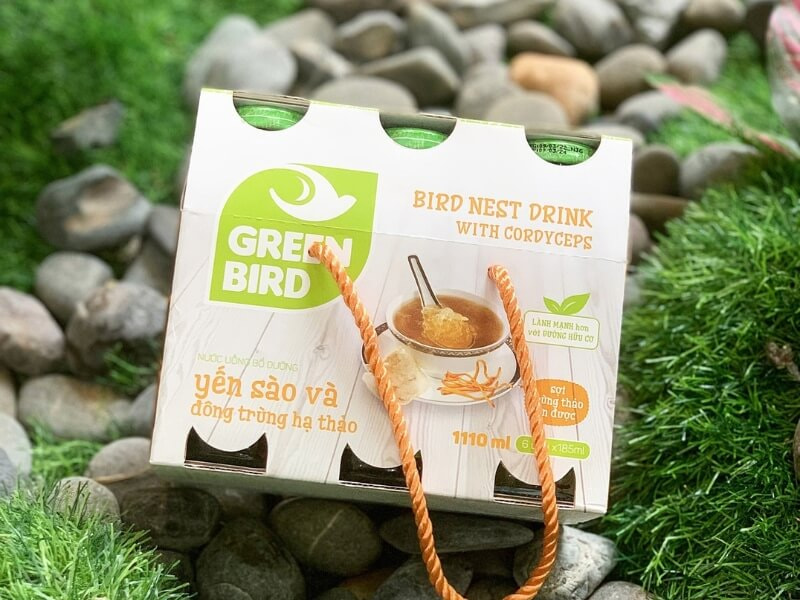 Set nước yến sào đông trùng hạ thảo Green Bird