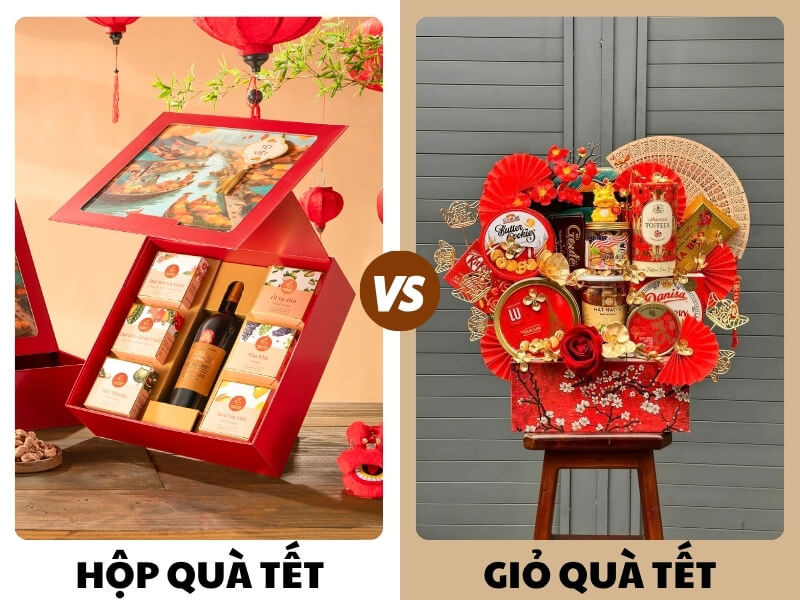 chọn hộp quà Tết hay giỏ quà Tết