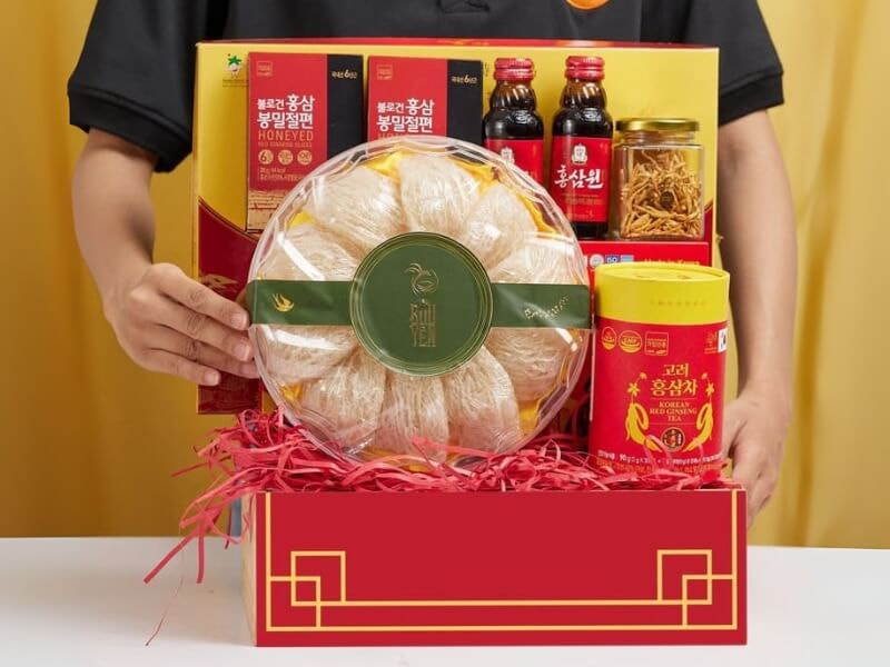 Giỏ quà Tết yến sào và sâm